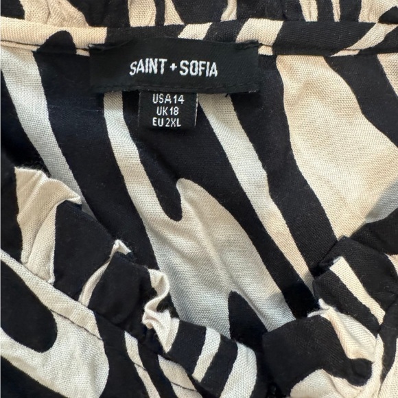 Saint and Sophia swirl Olivia zip up dress size us14 new with tags - Picture 4 of 4